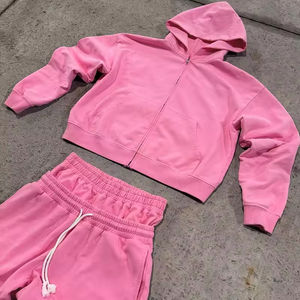 Ensemble jogging homme en polyester/coton, deux pièces, qualité supérieure, logo personnalisé, jean à double taille, survêtement homme - Product Image 2