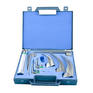 Laryngoscope Medical Diagnostic <b>Instruments</b> 4 Blades Fiber <b>Optic</b> Laryngoscope Kit Professional Clinical Examination Equipments - Product Image 3
