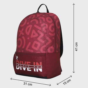 กระเป๋าเป้สะพายหลังนักเรียน Arctic Fox Stencil Tawny Port Neoprene ขนาดใหญ่ ปิดด้วยซิป สำหรับเด็กชายและเด็กหญิง - Product Image 6