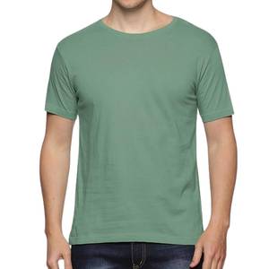 T-shirt rouge à manches courtes pour homme, col rond, coupe classique, couleur unie, jersey de coton respirant, tricoté - Product Image 2