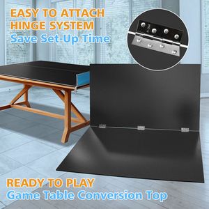 Tavolo da Ping Pong Nero di Media Dimensione 8 Piedi, Pieghevole e Portatile per Giochi al Chiuso - Product Image 6
