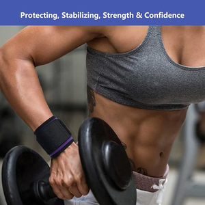 Bandes de soutien pour poignets en néoprène pour CrossFit, bandes de compression réglables pour l'entraînement en salle de sport - Product Image 5