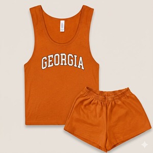 Women Cotton Tank Top and Matching Shorts <b>Set</b> Soft Fleece Sleeveless Casual Summer Activewear - Product Image 6