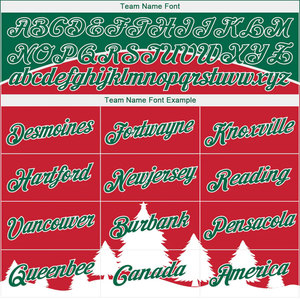 Custom Name Number Christmas <b>Tree</b> Pattern Hoodie Men's Red Green Knitted Pullover Sweatshirt Winter Casual Wear - Product Image 3