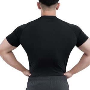 Camiseta de Compresión Deportiva Personalizada al por Mayor para Hombre, Manga Corta, Secado Rápido, Transpirable, para Entrenamiento, Running, Fitness - Product Image 4