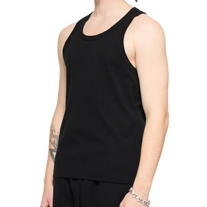 Oversized Sleeveless Cotton Jersey T Shirt 180 GSM Vintage Washed Muscle Tee Custom Logo Streetwear Men - Product Image 2