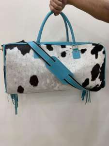 Sac de voyage week-end en cuir de vachette 100% authentique, fait main, de luxe, pour le sport et les voyages, écologique, durable, portable, grand format - Product Image 3