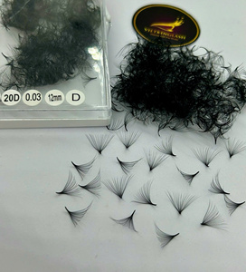 การต่อขนตาปลอมแบบแคบสีดำด้าน CC /ddd/m/m/L แบบมืออาชีพที่มีปริมาณมาก20D - Product Image 2