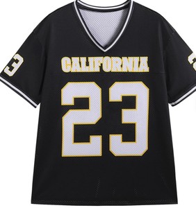 Maillot de football à manches courtes en maille unie à col haut pour homme - Product Image 3