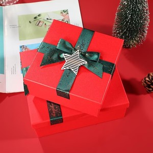 Red Christmas <b>Gift</b> <b>Box</b> <b>Empty</b> <b>Gift</b> <b>Box</b> Red Festive Favor Present <b>Box</b> Scarf <b>Gift</b> Packaging <b>Box</b> Custom Logo Wholesale - Product Image 1