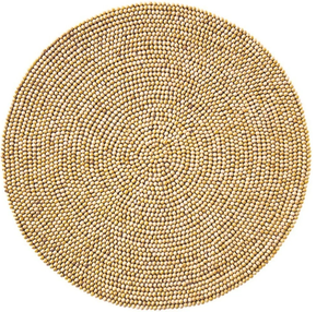 Embroidery Seed Beaded <b>Placemat</b> Multiple Colored Beads Home Decor <b>Coaster</b> Round <b>Blue</b> Beaded <b>Placemat</b> Handmade - Product Image 6