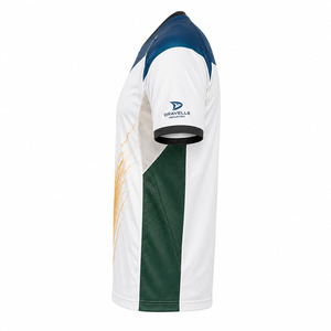 Maillot de padel de luxe pour équipe, à faible MOQ, OEM, séchage rapide, en jersey de polyester recyclé avec panneaux latéraux micro-perforés - Product Image 4