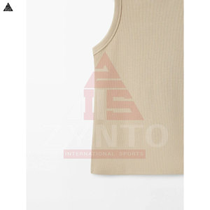 Top corto de nuevo estilo para mujer, camiseta básica elástica de manga corta, camiseta sin mangas corta para damas - Product Image 3