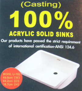 Fregaderos y cuencos de superficie sólida acrílica Taiwan 100% MMA - Product Image 5