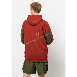เสื้อฮู้ดดี้ผู้ชายคุณภาพสูง แบบ unisex สำหรับฤดูหนาว สีทูโทน สไตล์สตรีทแวร์ ผ้าฝ้าย 100% ระบายอากาศได้ดี แห้งเร็ว ปรับแต่งได้ สีพื้น - Product Image 5