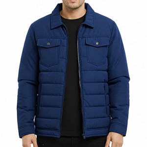 Chaqueta Acolchada con Capucha para Hombre, Color Naranja, Impermeable, Transpirable, Cortavientos, con Cierre, Estilo Casual, para Primavera, Exterior de Lana/Viscosa - Product Image 4