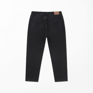 Pantalones Vaqueros de Mezclilla para Hombre, Corte Recto, Cintura Media, Color Negro Sólido, Ajuste Casual, Lavado Regular, Algodón de Peso Medio, Estilo Otoñal - Product Image 2