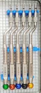 Juego de 6 instrumentos manuales de acero para osteotomía, martillo y fresa, para cirugía dental, implantes, elevación de seno y cirugía ósea en cirugía de implantes dentales - Product Image 5