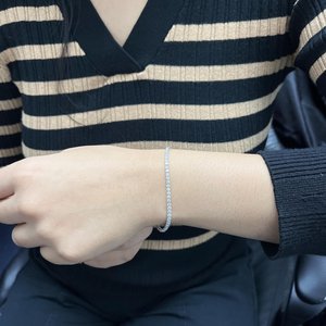 Dailywear Customize 2MM 4MM VVS Moissanite Tennis <b>Bracelet</b> 925 Sterling Silver Dainty Luxury Minimalist Jewelry Gift Party Wear - Product Image 5