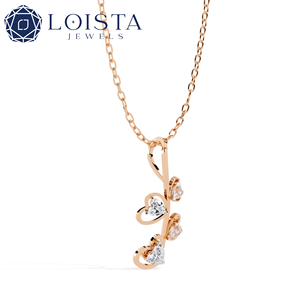 Custom 18K <b>Solid</b> <b>Gold</b> Cute Style Third Party Certified <b>Pendant</b> for Women Round Brilliant Cut Lab Grown Diamond <b>Pendant</b> - Product Image 2