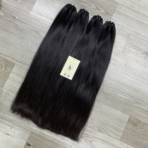 Extensiones de trama de máquina de paquetes de pelo negro Natural de cabello humano vietnamita crudo de alta calidad al por mayor - Product Image 5