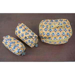 ชุดกระเป๋าเดินทางผ้าฝ้ายลายทาง 3 ชิ้น ขนาดใหญ่ กันน้ำ เป็นมิตรกับสิ่งแวดล้อม หูหิ้วนุ่ม ทนทาน ใช้ซ้ำได้ - Product Image 1