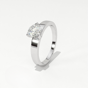 Anillo de Diamante Cultivado en Laboratorio Aarinya, Certificado IGI, Corte Brillante Redondo, Unisex, Ancho, Plano, para Fiesta, Boda, Aniversario - Product Image 4
