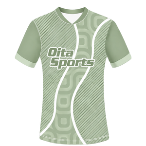Conjunto de Camiseta y Pantalones Cortos de Rugby Verde y Blanco, Cuello en V, Diseño Geométrico, Uniforme de Equipo Personalizado, Ropa Deportiva Transpirable para Entrenamiento - Product Image 3