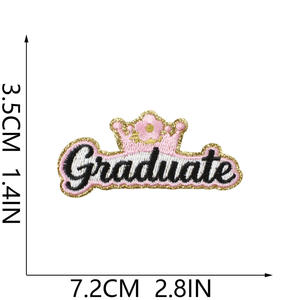 Écusson brodé personnalisé de haute qualité en gros, thermocollant, tissé, pour vêtements, chapeaux, vestes, uniformes, sacs et articles de mode - Product Image 2