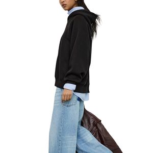 Sudadera con Capucha Extra Grande para Mujer, con Logotipo Personalizado, 100% Algodón, Sudadera de Moda, Venta al Por Mayor OEM ODM - Product Image 3