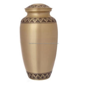 Urnas de cremación de latón clásicas y de alta calidad con Peltre y acabado de color negro para cenizas humanas - Product Image 6