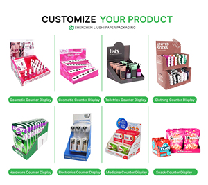 Hotsale Custom Foldable Cardboard <strong>Counter</strong> <strong>Display</strong> Racks <strong>Cosmetics</strong> <strong>Counter</strong> <strong>Top</strong> <strong>Display</strong> Stand PDQ Cardboard <strong>Counter</strong> <strong>Display</strong> Stand - Product Image 4