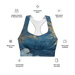 Soutien-gorge de sport OEM pour la danse et le cheerleading, crop top avec logo frontal, grande taille, maintien élevé pour femmes adultes - Product Image 5