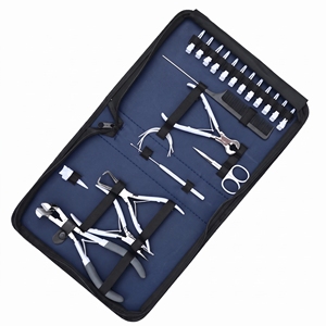 Kit d'application avancé pour extensions capillaires : Pince à perles I-Tip, Outil de pose pour extensions adhésives, Coupe-fil, Aiguille à crochet, Peigne, Pinces de sectionnement - Product Image 6