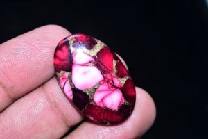 พลอยโรสดาเลียสีเทอร์ควอยซ์คุณภาพสูง รูปทรงผสมผสาน คาโบชอง จี้เครื่องประดับ พลอยโรสดาเลีย - Product Image 4