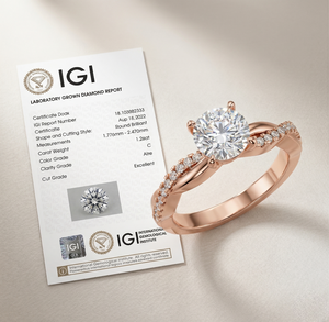 Anillo de Compromiso de Oro de 9k con Diamante Cultivado en Laboratorio de 1 Ct, Certificado IGI, Fabricantes Indios OEM ODM, Joyería Solitaria para Aniversario de Bodas - Product Image 3