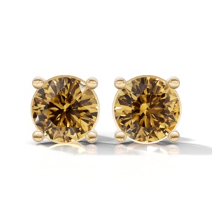 Heerani Jewels Natural Citrine Round <b>Set</b> 925 Sterling <b>Silver</b> Classic <b>Stud</b> Vermeil Yellow Gold Unisex <b>Earrings</b> All Religions - Product Image 5