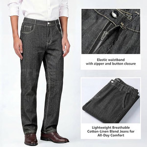 Fashion Forward Casual Apparel Comfortable Durable Stylish Design Jeans <b>Pants</b> For Contemporary Streetwear Appearance Use - Product Image 6