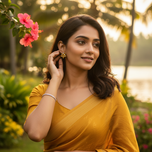 Hermosos Pendientes de Flor de Citrino Hechos a Mano, Pendientes de Piedras Preciosas Radiantes para Mujeres y Niñas, para Usar en Bodas y Fiestas - Product Image 5