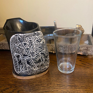 Jarra de Cuerno Hecha a Mano, Ecológica, Estilo Vikingo, para Cerveza, Sidra, Cerveza Alemana, Festivales y Fiestas Modernas - Product Image 1