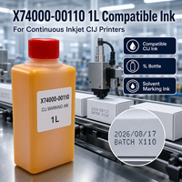 Encre Lei X74000-00110 1L compatible avec l'imprimante à jet d'encre continu CIJ, encre de marquage industrielle de qualité supérieure