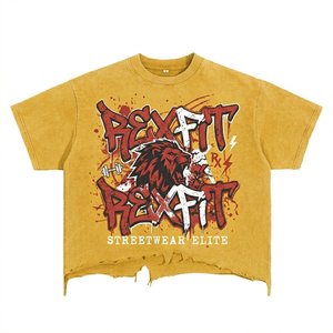 Custom Crop Boxy Cotton 300gsm Heavyweight <b>Acid</b> Wash Men T-shirt Streetwear Oversize <b>Drop</b> Shoulder Screen Print T-shirts - Product Image 1