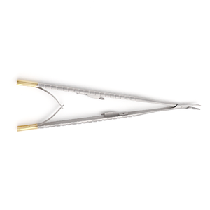 Portaagujas Castroviejo Curvo TC 1.2mm 18cm, Instrumento Microquirúrgico de Precisión en Acero Inoxidable, Gran Venta - Product Image 3