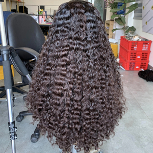 Perruque Lace Front en Cheveux Humains Vierges Remy à Cuticules Alignées pour Femmes Noires, Personnalisable, Colorée, Densité 180% - Product Image 1