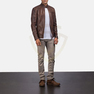 Chaquetas de Cuero para Hombre de Alta Calidad OEM, Precio al por Mayor, Nueva Llegada 2026, Chaqueta de Cuero Genuino para Hombre - Product Image 6