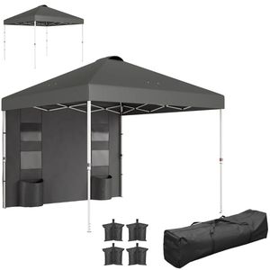 Toldo Plegable Gris Oscuro y Pérgola con Protección Solar para Exteriores - Product Image 5