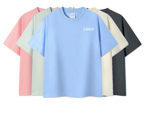 T-shirt pour homme 100% coton, col rond, manches courtes, couleur unie, décontracté, coupe ample, logo imprimé sur le devant, jersey tricoté - Product Image 1