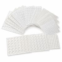 Butoirs de porte en PVC transparents et plats, autocollants, protection de surface 21x10mm
