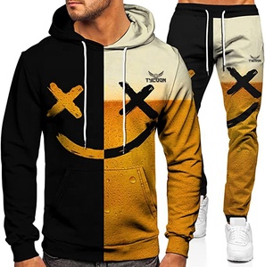 Survêtement 100% coton de haute qualité, vêtements d'entraînement et de jogging, survêtements décontractés pour hommes, échauffement, séchage rapide - Product Image 3