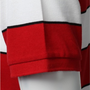 เสื้อกอล์ฟลายทางขายส่ง รับสั่งพิมพ์ลาย ผ้าถักกันยับ สวมใส่สบาย ระบายอากาศได้ดี โพลีเอสเตอร์ ทรงเข้ารูป - Product Image 6